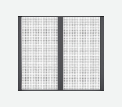 Horizontal roller fly screen for hinged and French doors